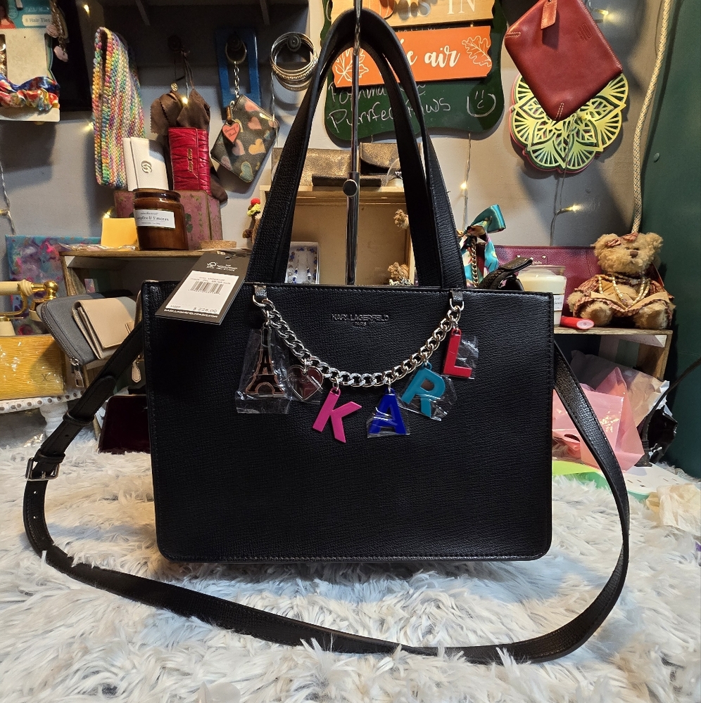 Karl Lagerfeld Black shoulder/Handbag Nwt